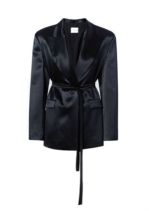 Giacca Wilder in raso nero lucido THE ANDAMANE | TM183006ATNV127999